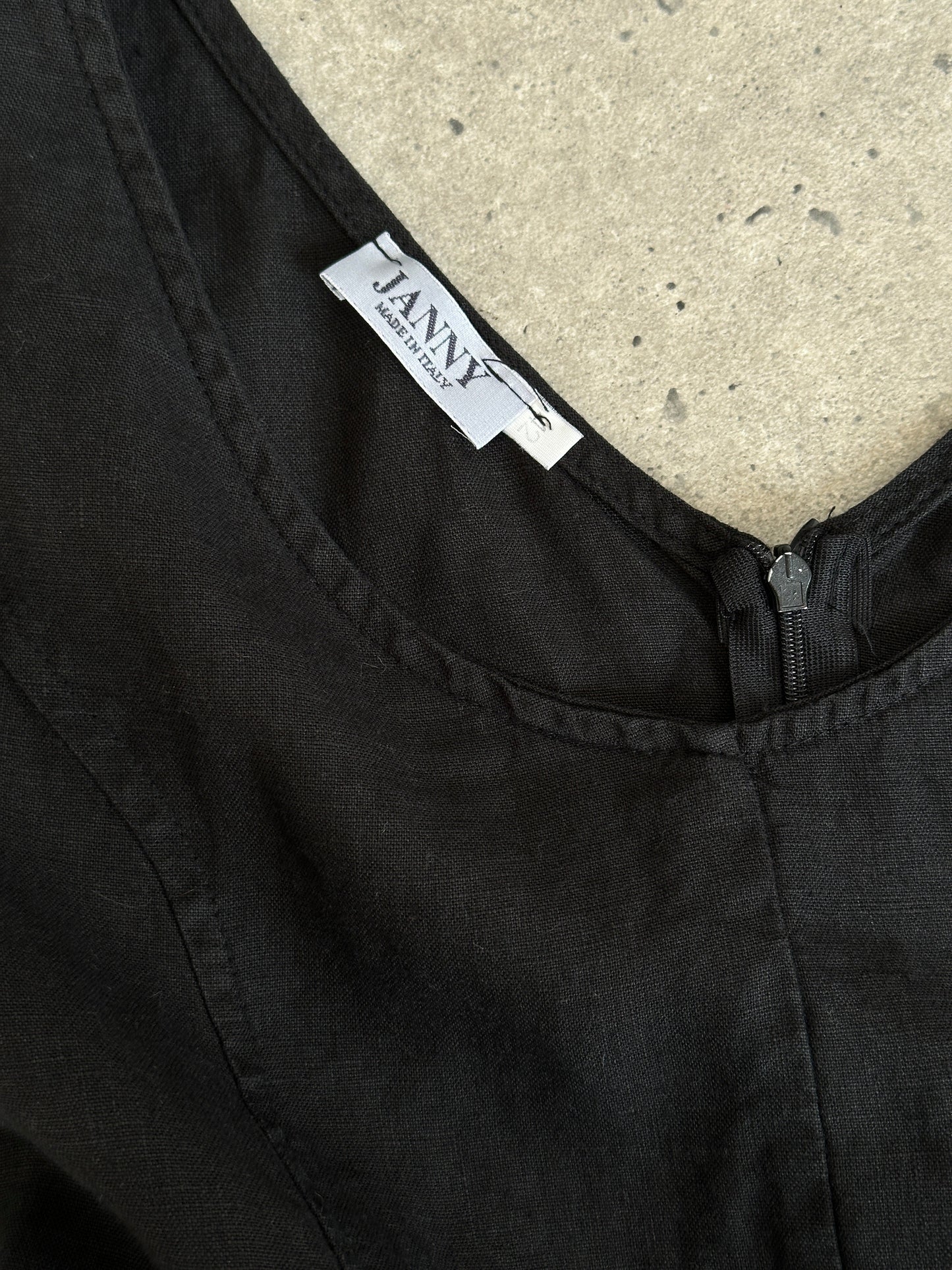 Italian Vintage 1990s Pure Linen Dress - S