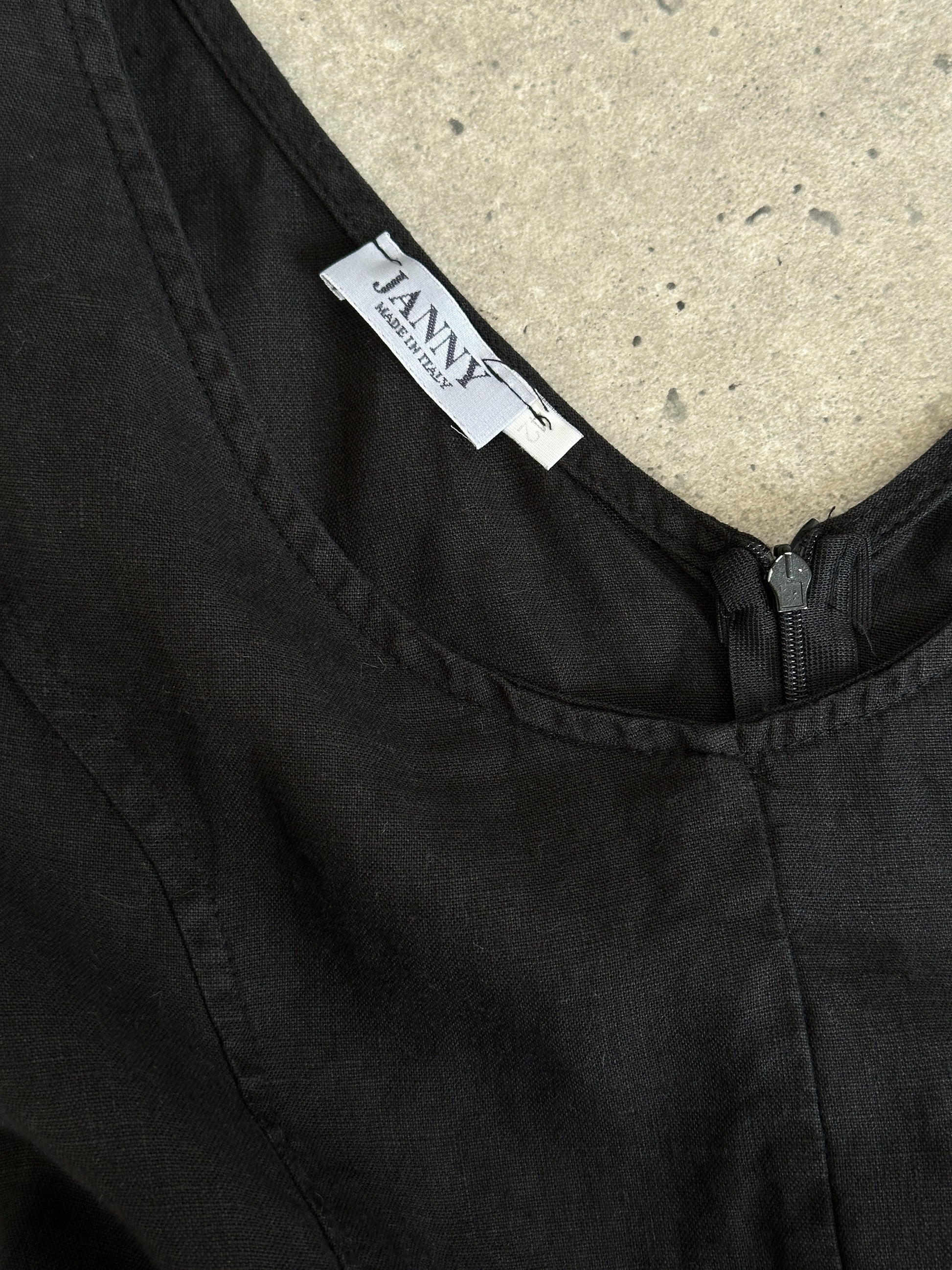 Italian Vintage 1990s Pure Linen Dress - S