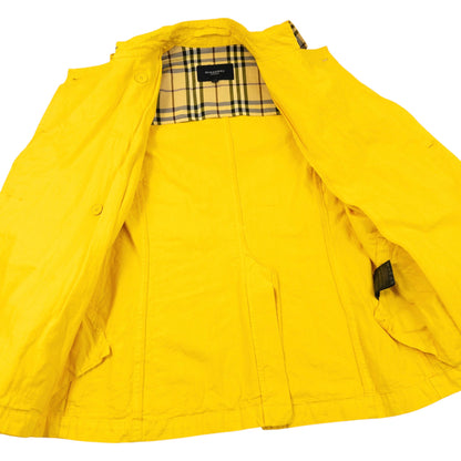 Vintage 2000s Burberry Button Up Trench Jacket Womens Size S | Small, Yellow