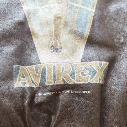 Avirex 'The K.O Kid' A2 Leather Flight Jacket - S / M | S / M, Red