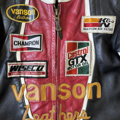 Vanson Leathers One Star Motorcycle Racer Jacket - S