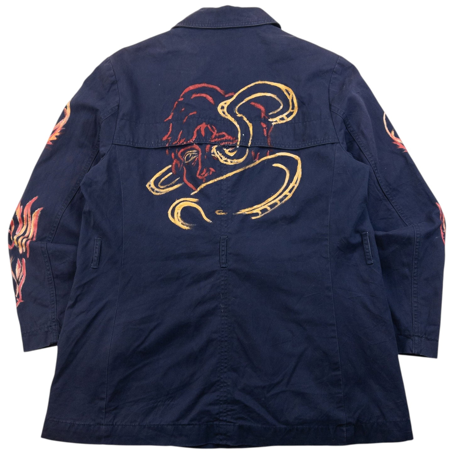 Vintage 2000s GAP Hand Painted Dragon Jacket Womens Size L | Large, Purple