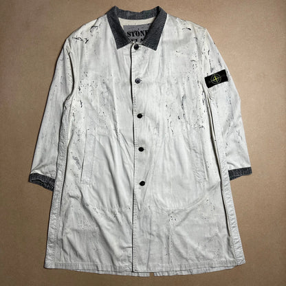 S/S 1985 Light Grey Raso Gommato Marina Rain Coat