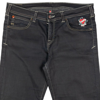 Vintage Puma X Evisu Double Gull Japanese Denim Jeans Size W35