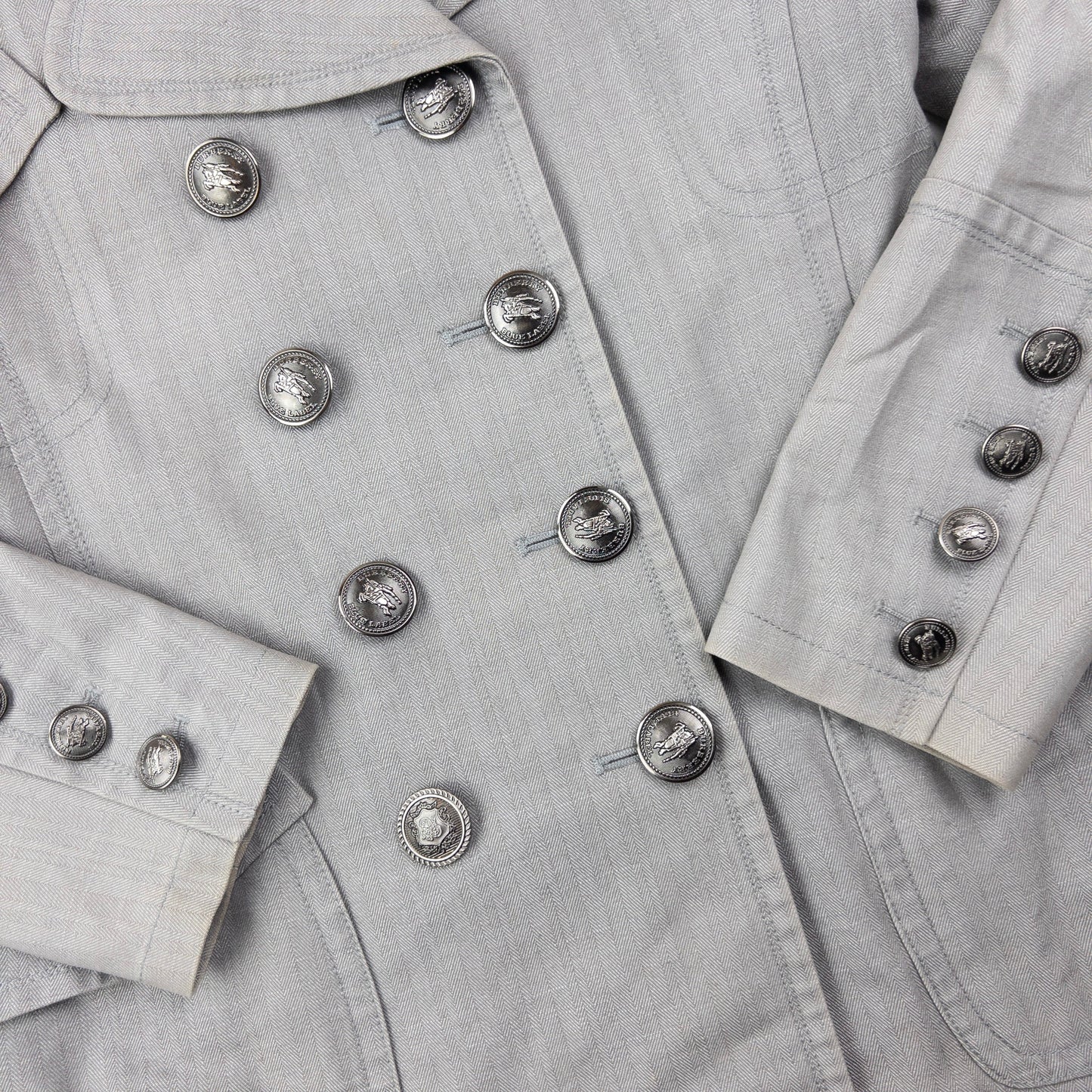 Vintage 2000s Burberry Blue Label Nova Check Lined Trench Jacket Womens Size M | Medium, Blue