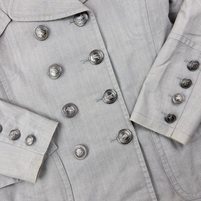 Vintage 2000s Burberry Blue Label Nova Check Lined Trench Jacket Womens Size M | Medium, Blue