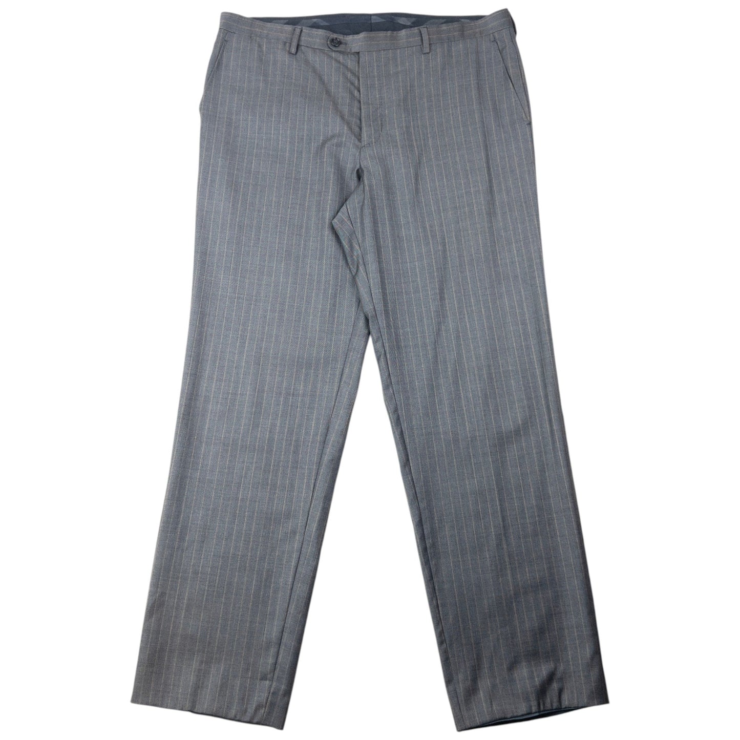 Vintage 2000s Burberry Striped Jacket & Trouser Suit Set Size XL | XL, Grey