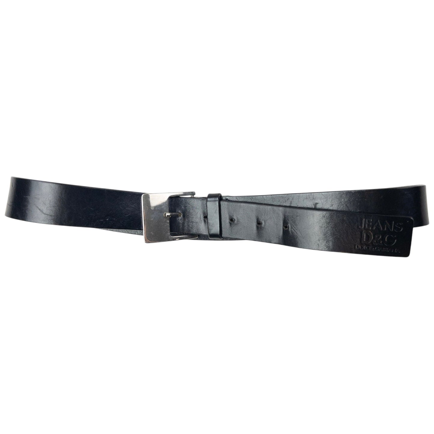 Vintage 2000s Dolce & Gabbana Leather Belt Size L | O/S, Black