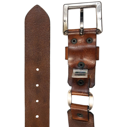 Vintage 2000s Dolce & Gabbana Leather Belt Size XL | O/S, Brown