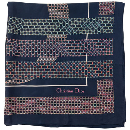 Vintage Dior Mosaic Pattern Silk Scarf