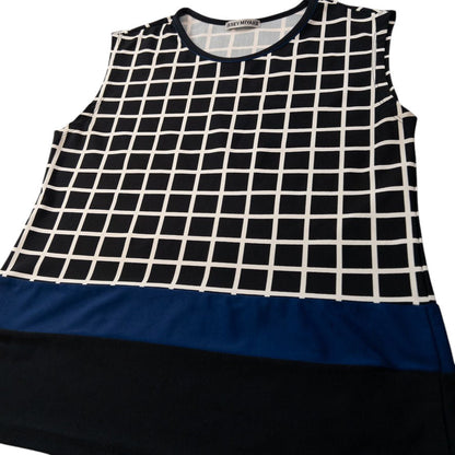 Vintage Issey Miyake Checkered Stretch Vest Top Womens Size S