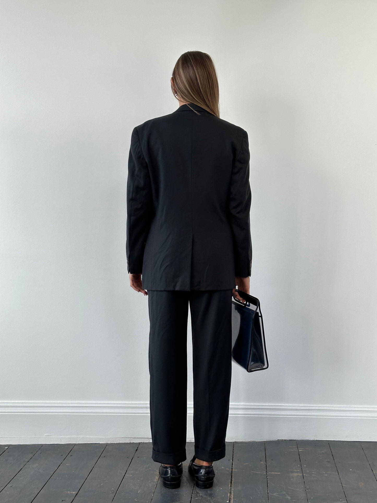 Japanese Vintage 1990s Pure Wool Straight Leg Suit - 40R/W26