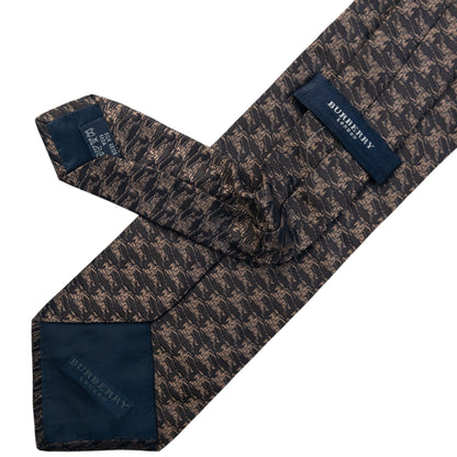 Vintage 2000s Burberry Monogram Silk Tie | O/S, Brown