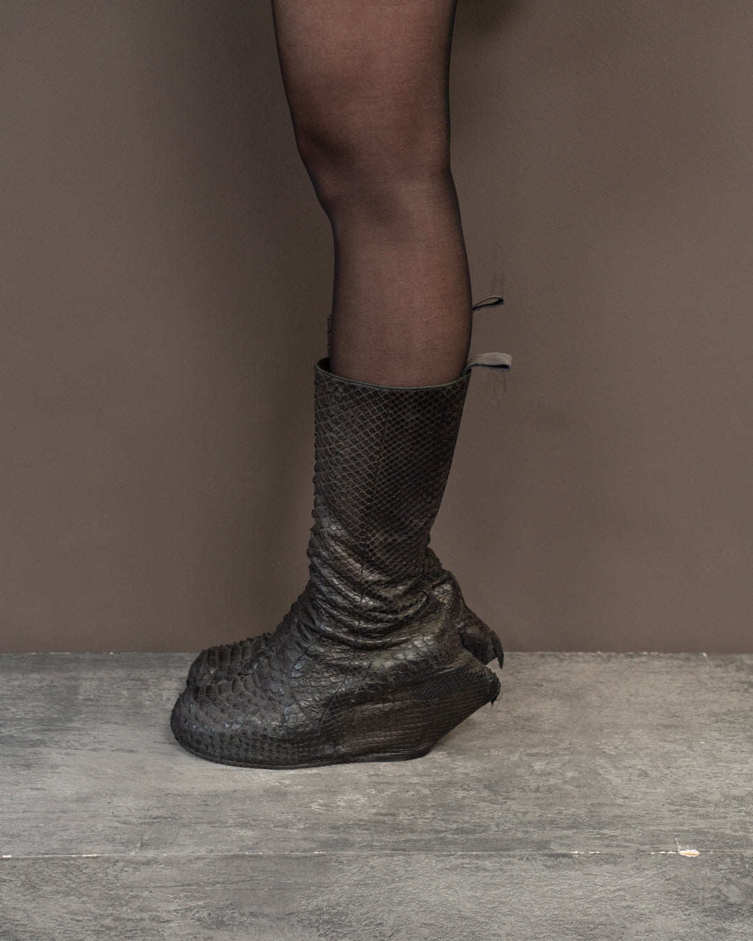 RICK OWENS A/W10 GLEAM PYTHON TURBO WEDGE HEELS (EU 41)