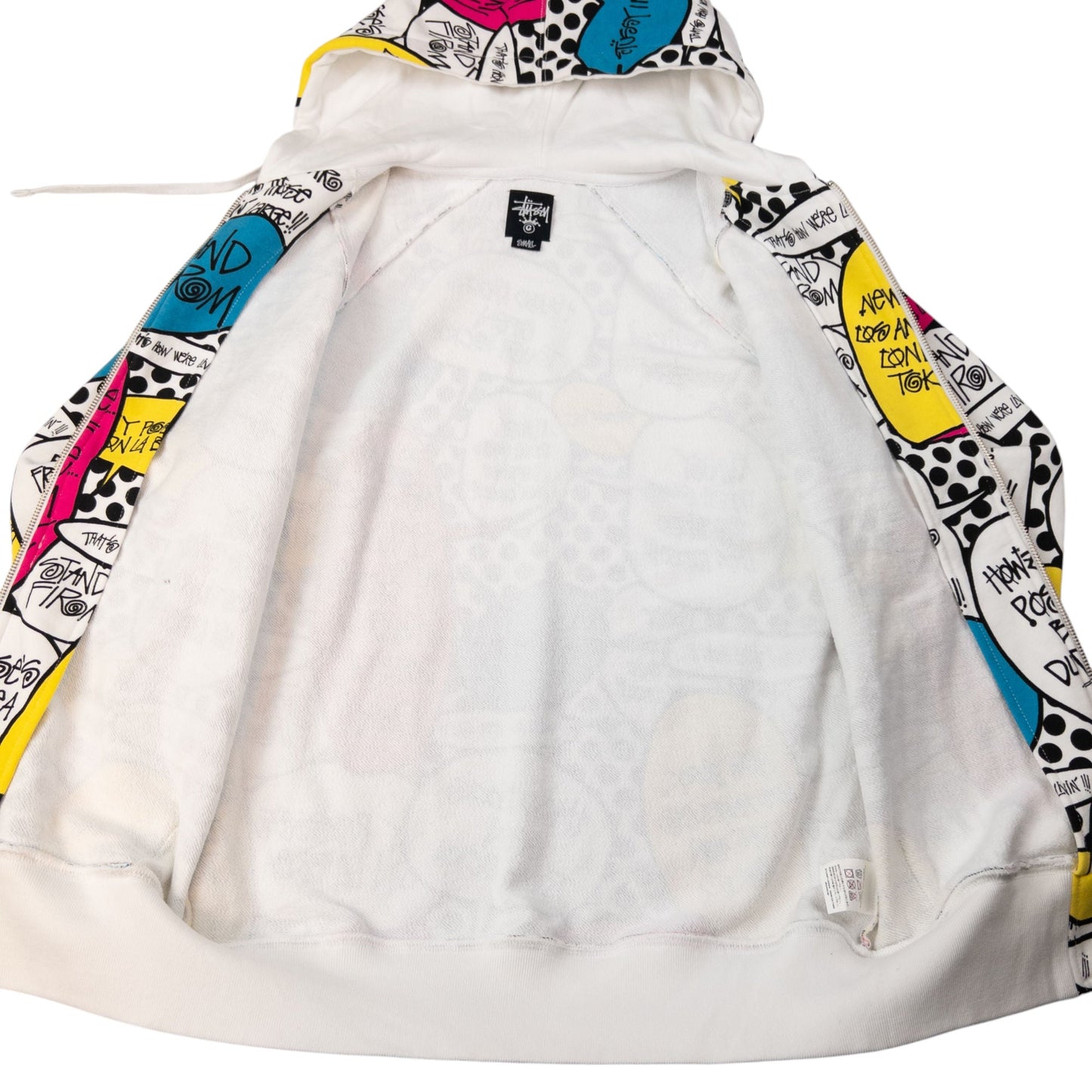 Vintage Stussy Speech Bubble Zip Up Hoodie Size S