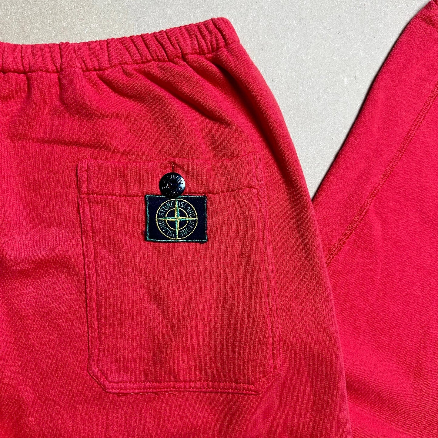 S/S 1986 Scarlet Red Square Patch Joggers