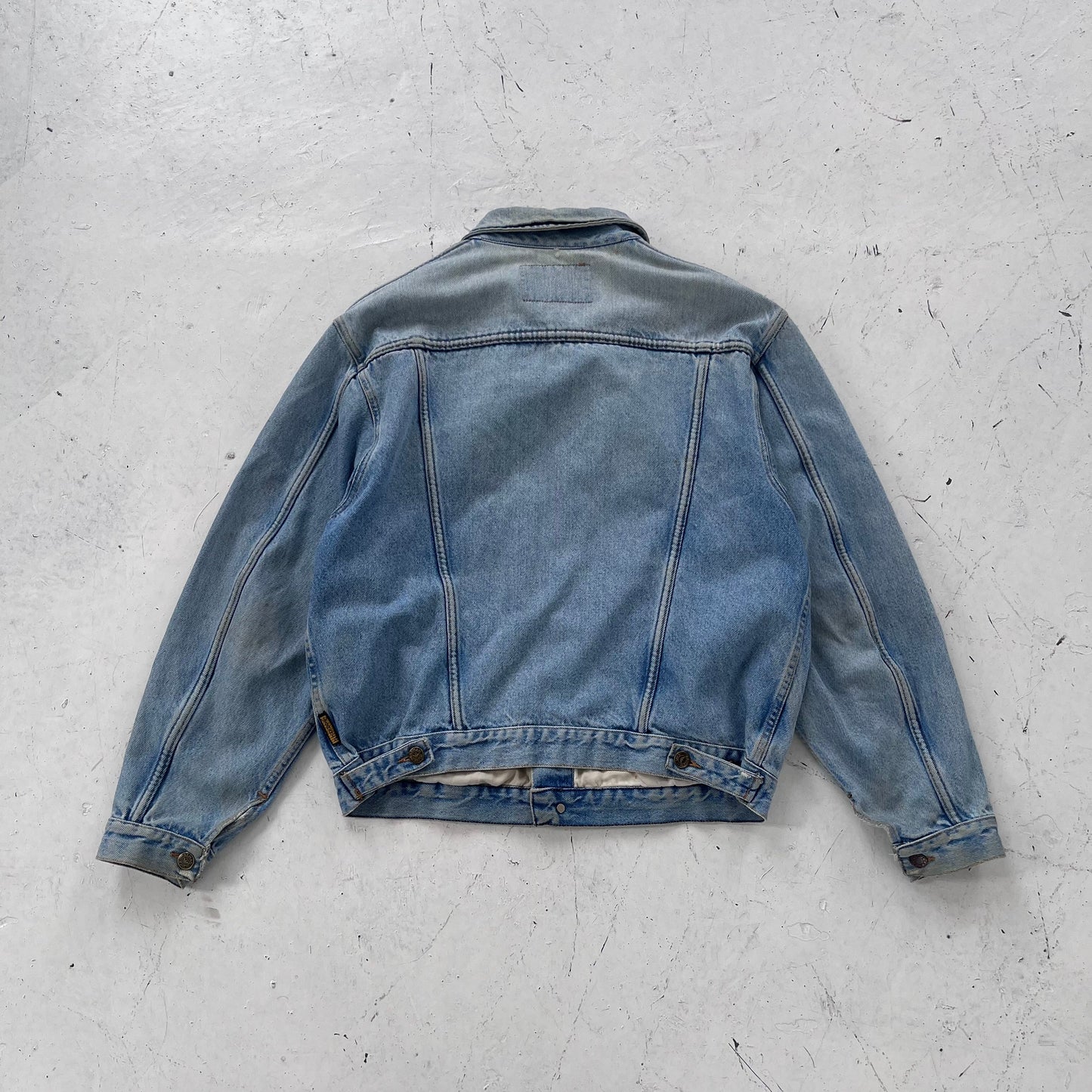 1990s armani jeans loose fit denim trucker jacket | Blue, Light Blue