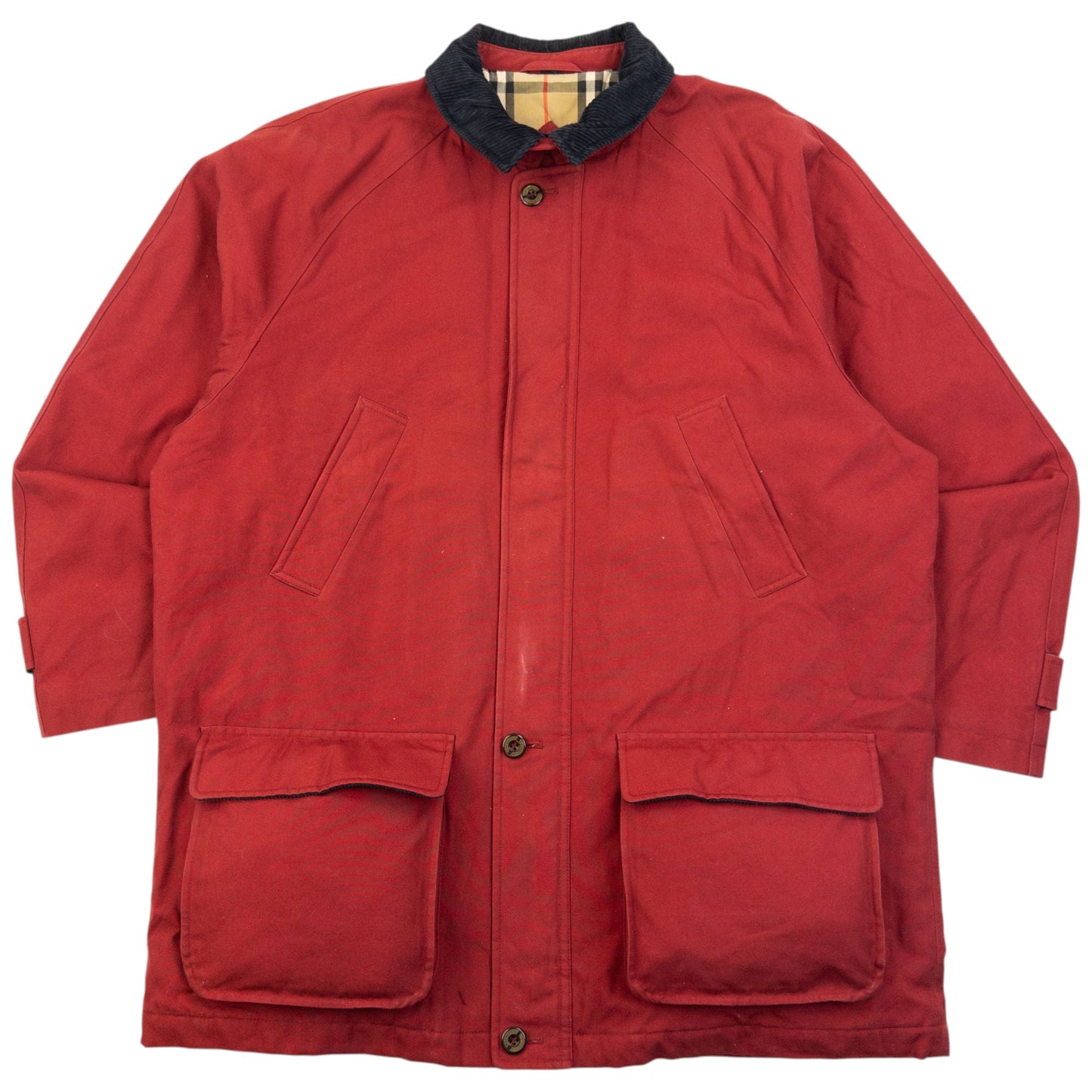 Vintage 90s Burberry Nova Check Lined Jacket Size XL | XL, Red