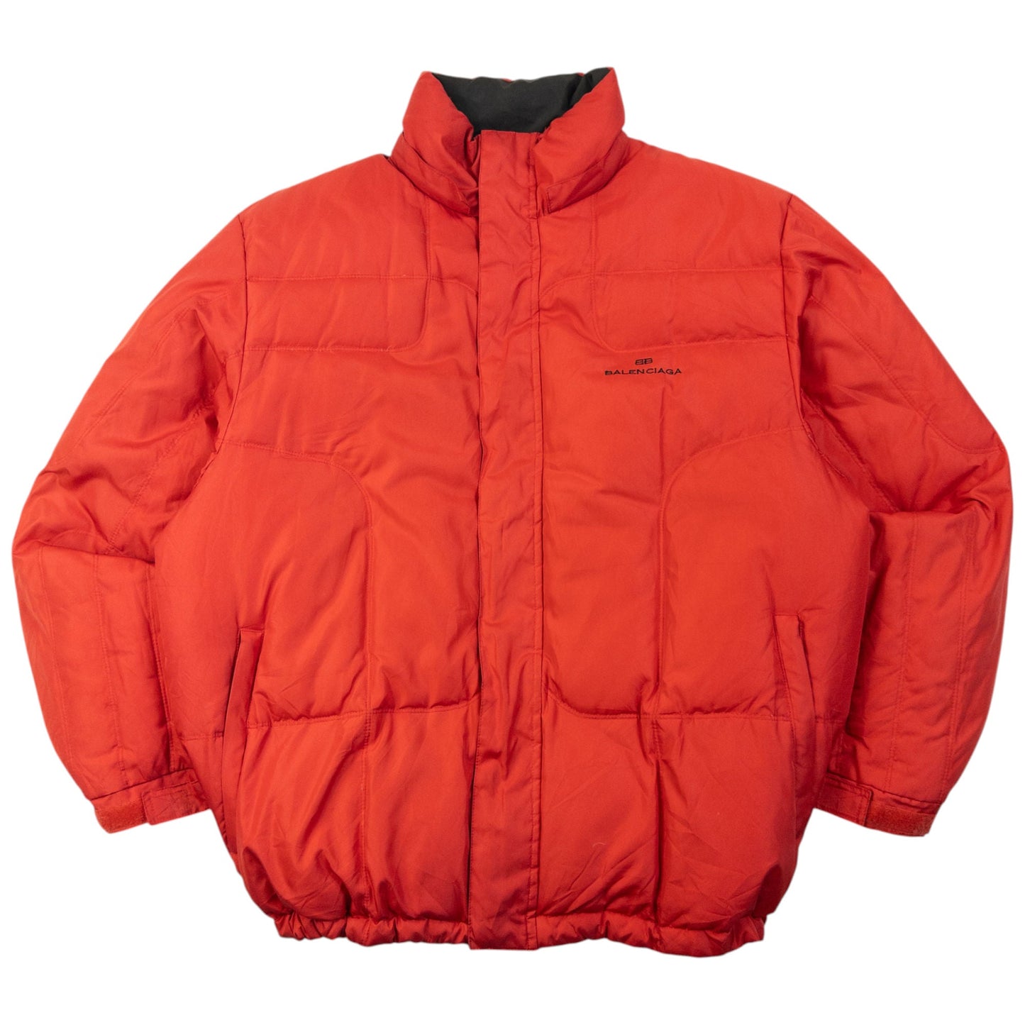 Vintage 90s Balenciaga Zip Up Puffer Jacket Size L | Large, Red