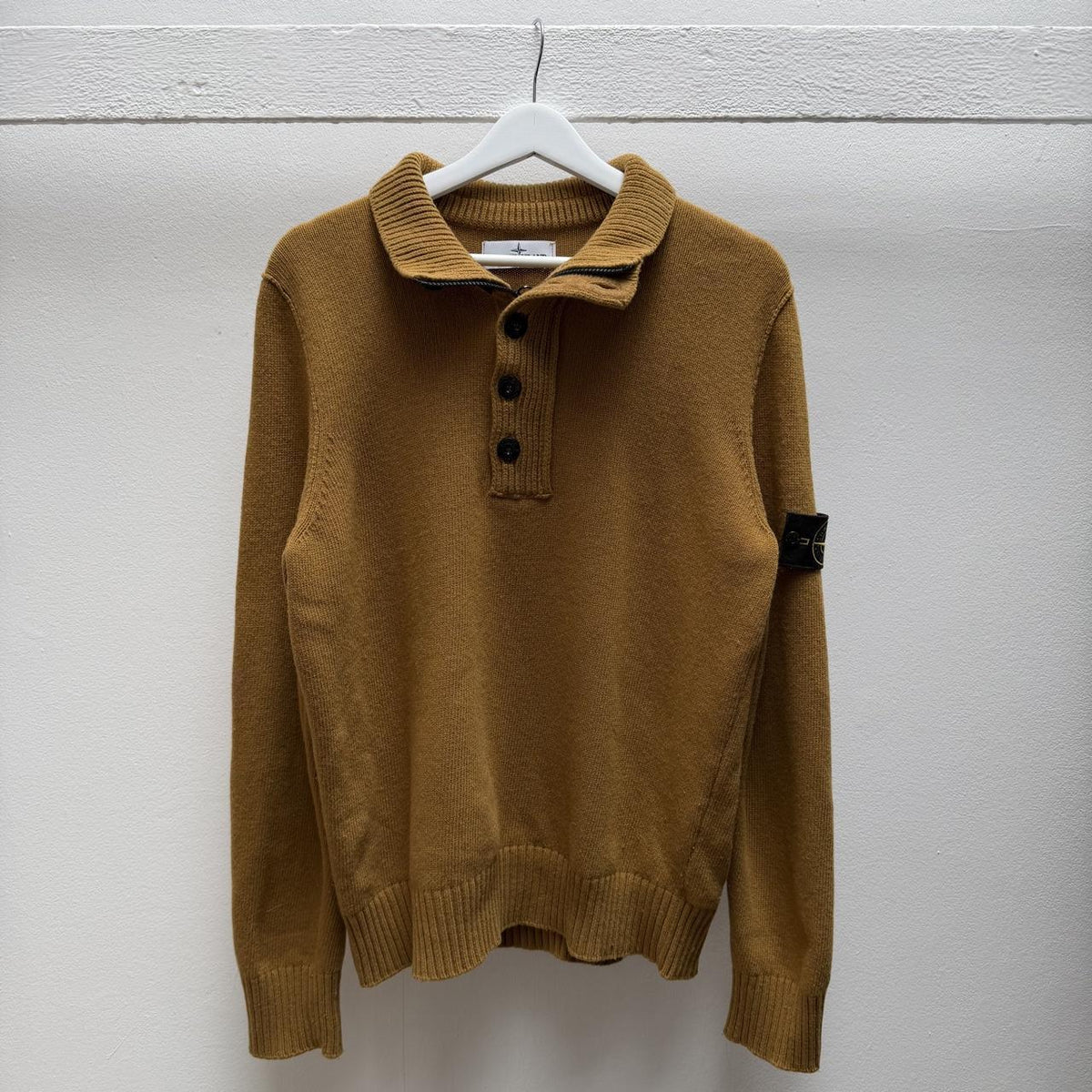 Stone Island Knit Jumper (L) | Large, Mustard