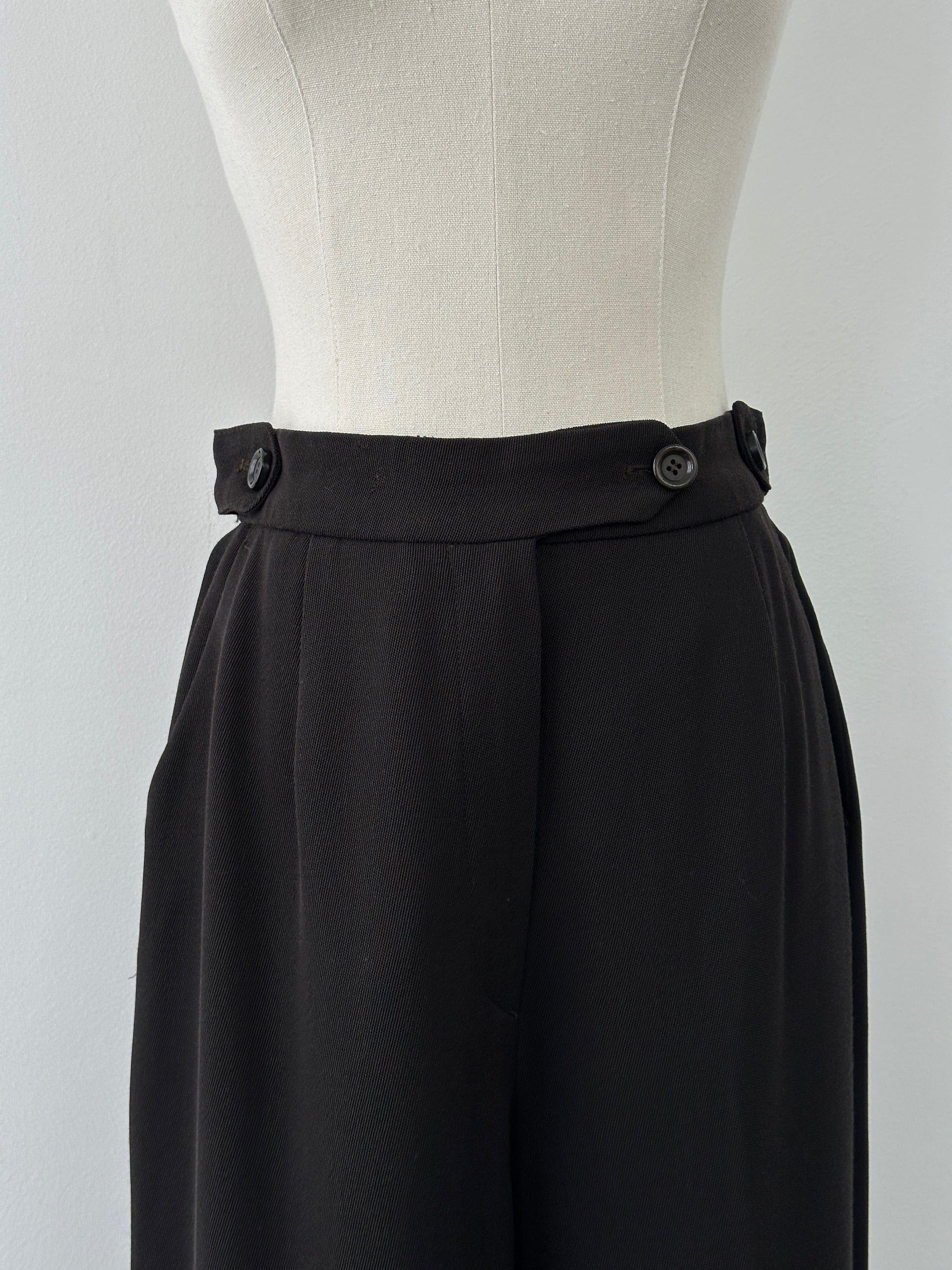 Mani 1990s Pure Wool Straight Leg Trousers - W26
