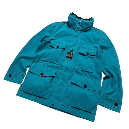 Stone Island Cotton Cordura Field Jacket | Large, Turquoise