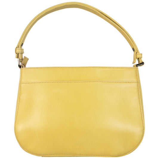Vintage 90s Issey Miyake Leather Shoulder Bag | O/S, Yellow