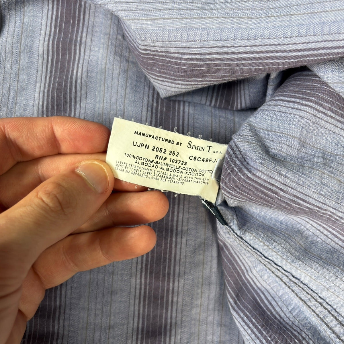 Armani Jeans 00’s Striped Cotton Shirt L | Large, Multicoloured