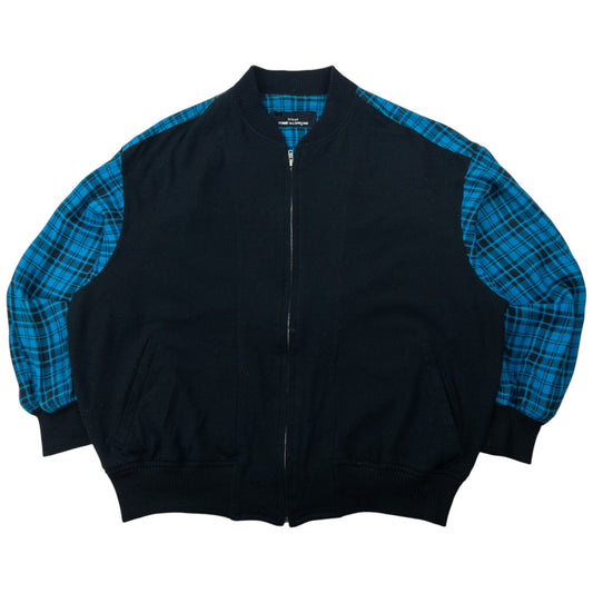 Vintage 90s Comme Des Garçons Tricot Checkered Bomber Jacket Size L | Large, Multicoloured