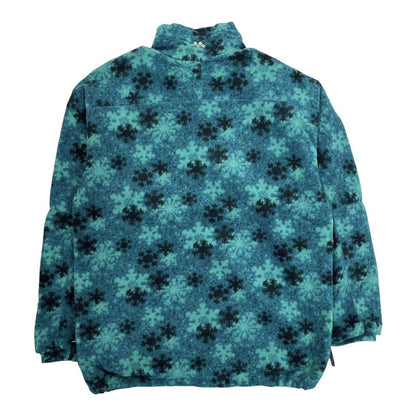 Montbell Snowflake Christmas Fleece, Size Medium | Medium, Turquoise