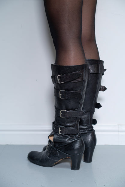VIVIENNE WESTWOOD PIRATE BUCKLE BOOTS (EU 41) | DEFAULT TITLE, Black