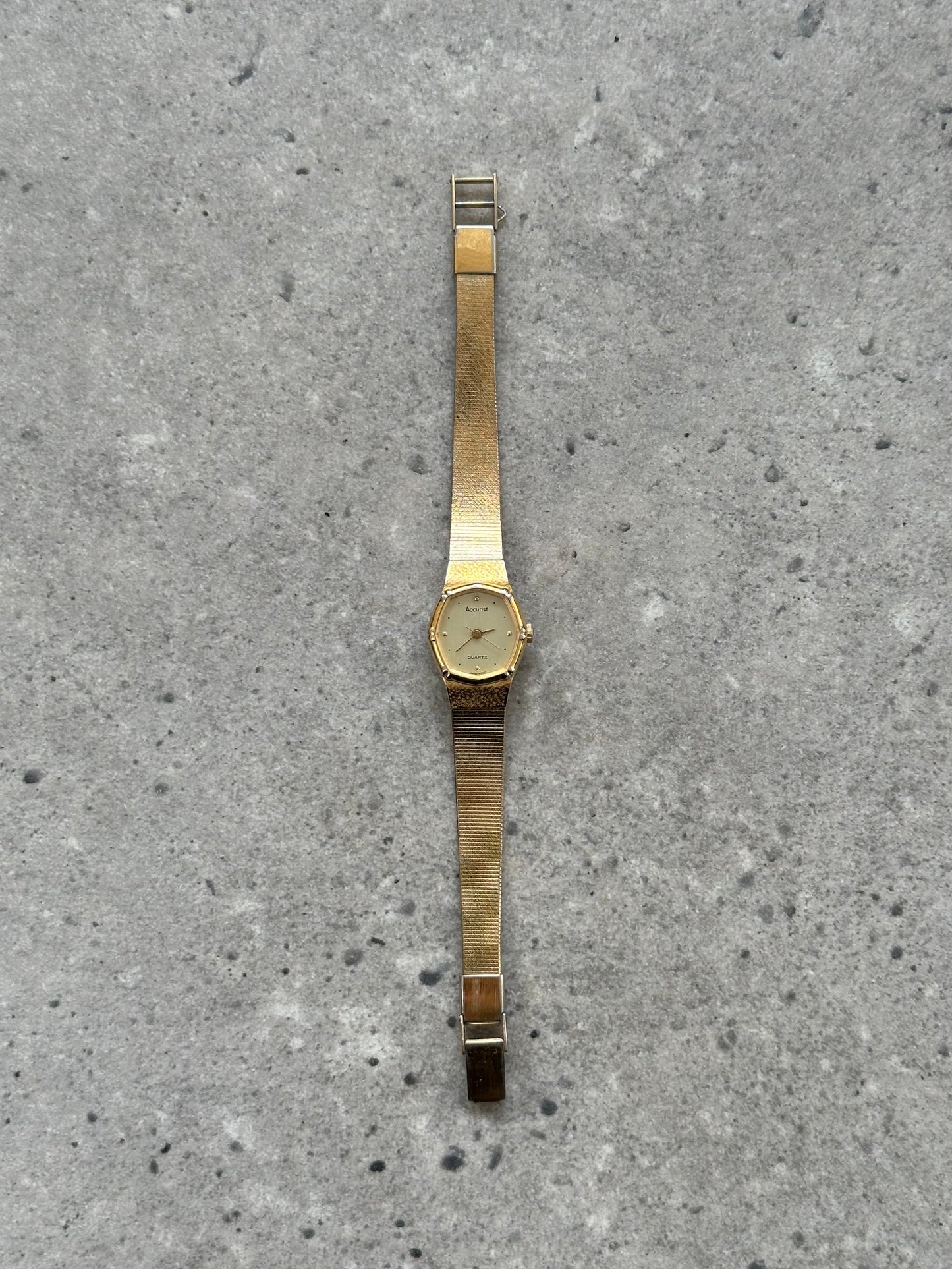 Accurist 1990s Gold Tone Octagonal Quartz Watch