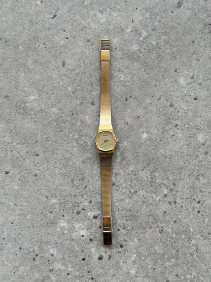 Accurist 1990s Gold Tone Octagonal Quartz Watch