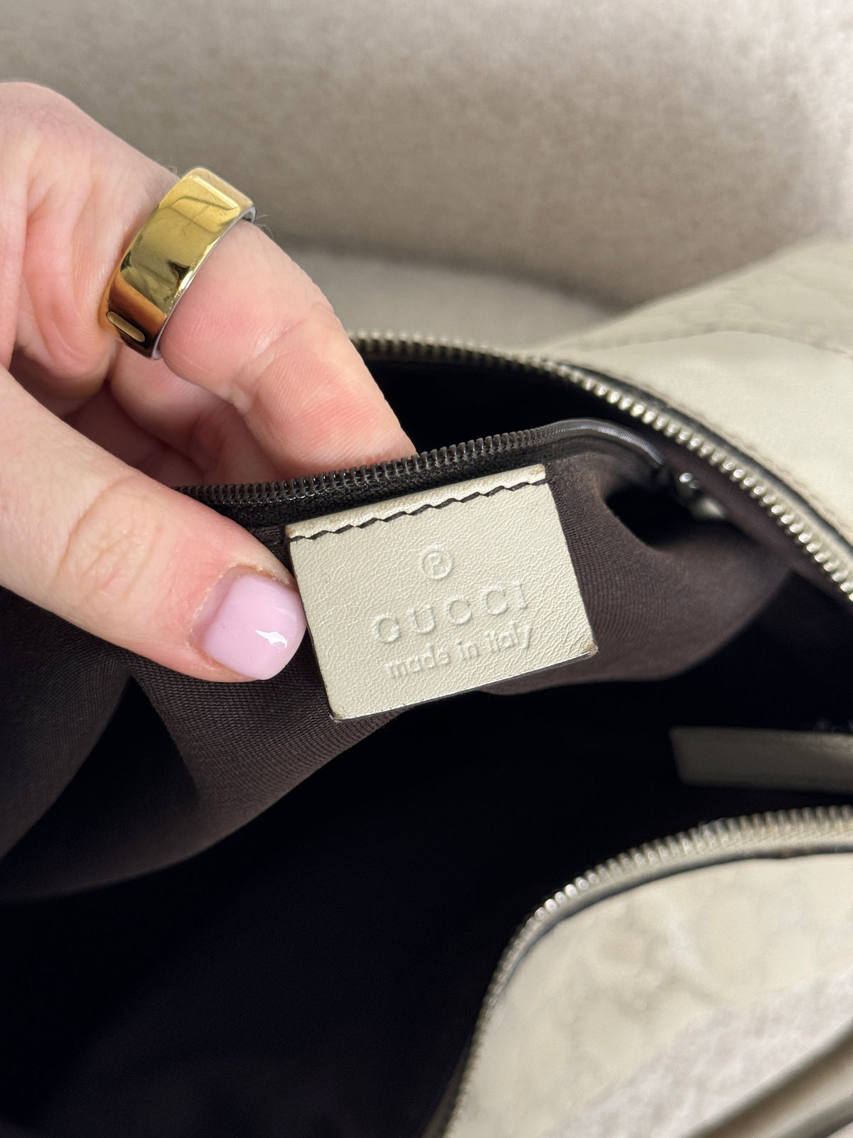 2000s Gucci Guccissima Large D-Ring Shoulder Bag | O/S, Multicoloured