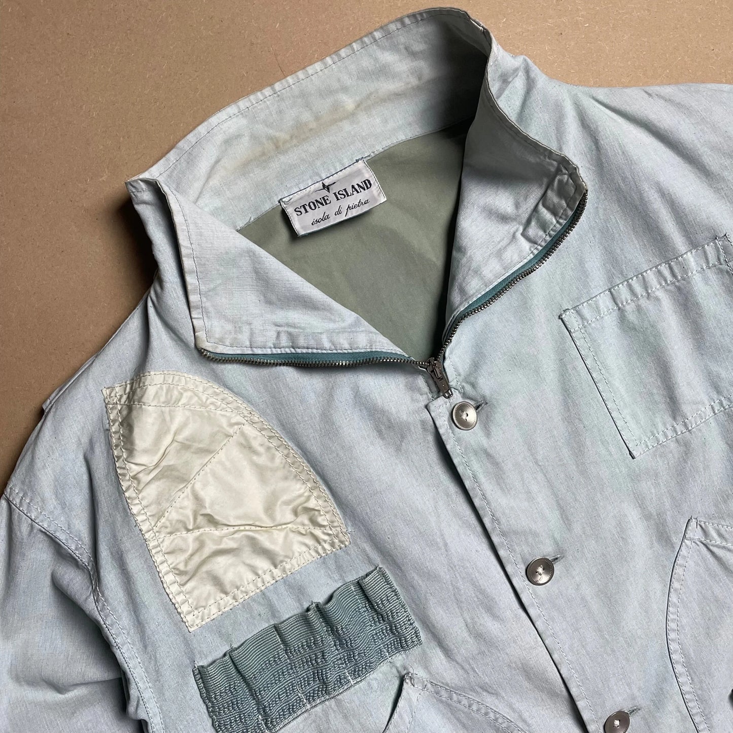 S/S 1983 Ice Blue Tela Stella Poachers Jacket