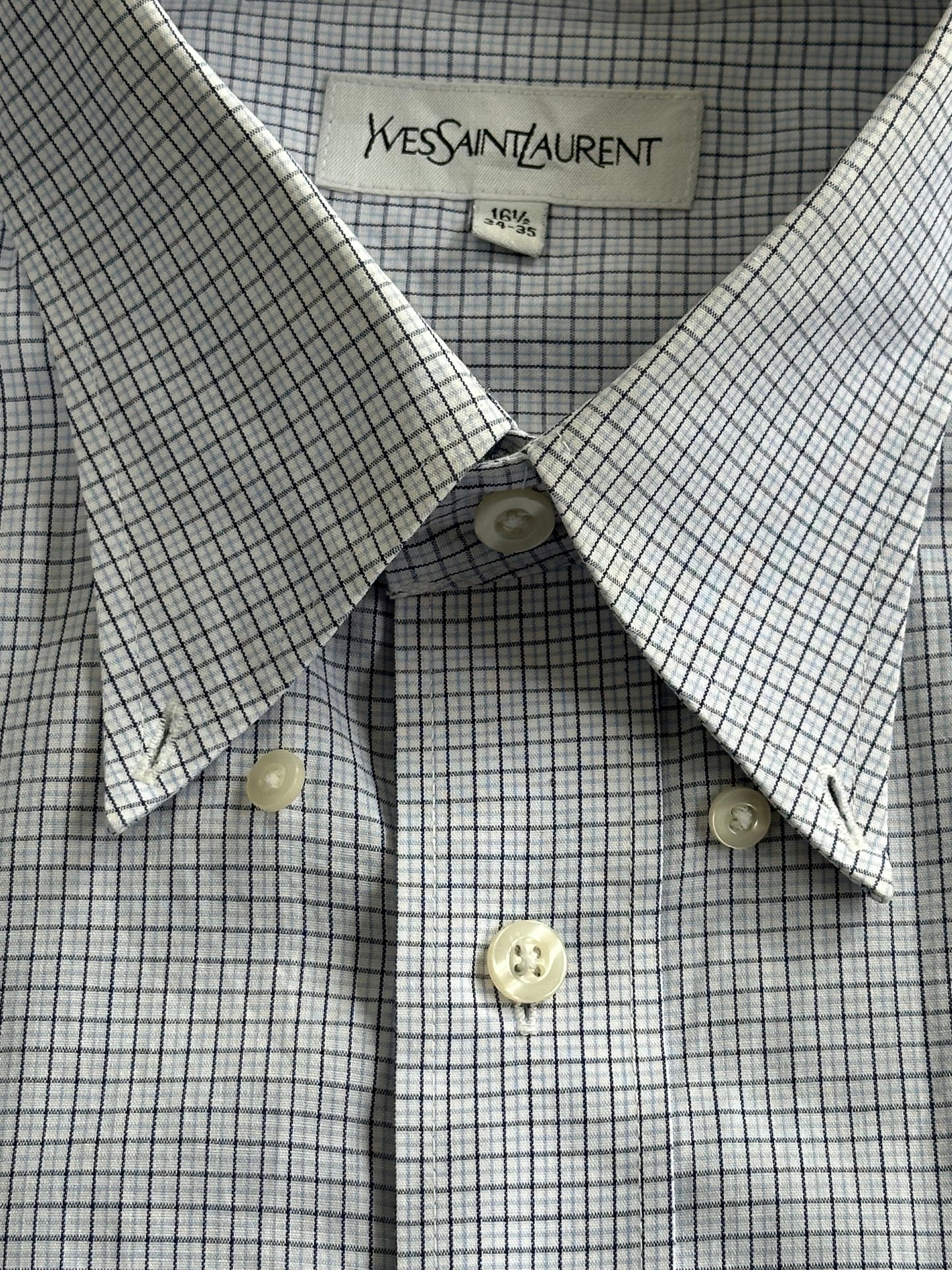 Yves Saint Laurent 90s Check Cotton Shirt - L/XL