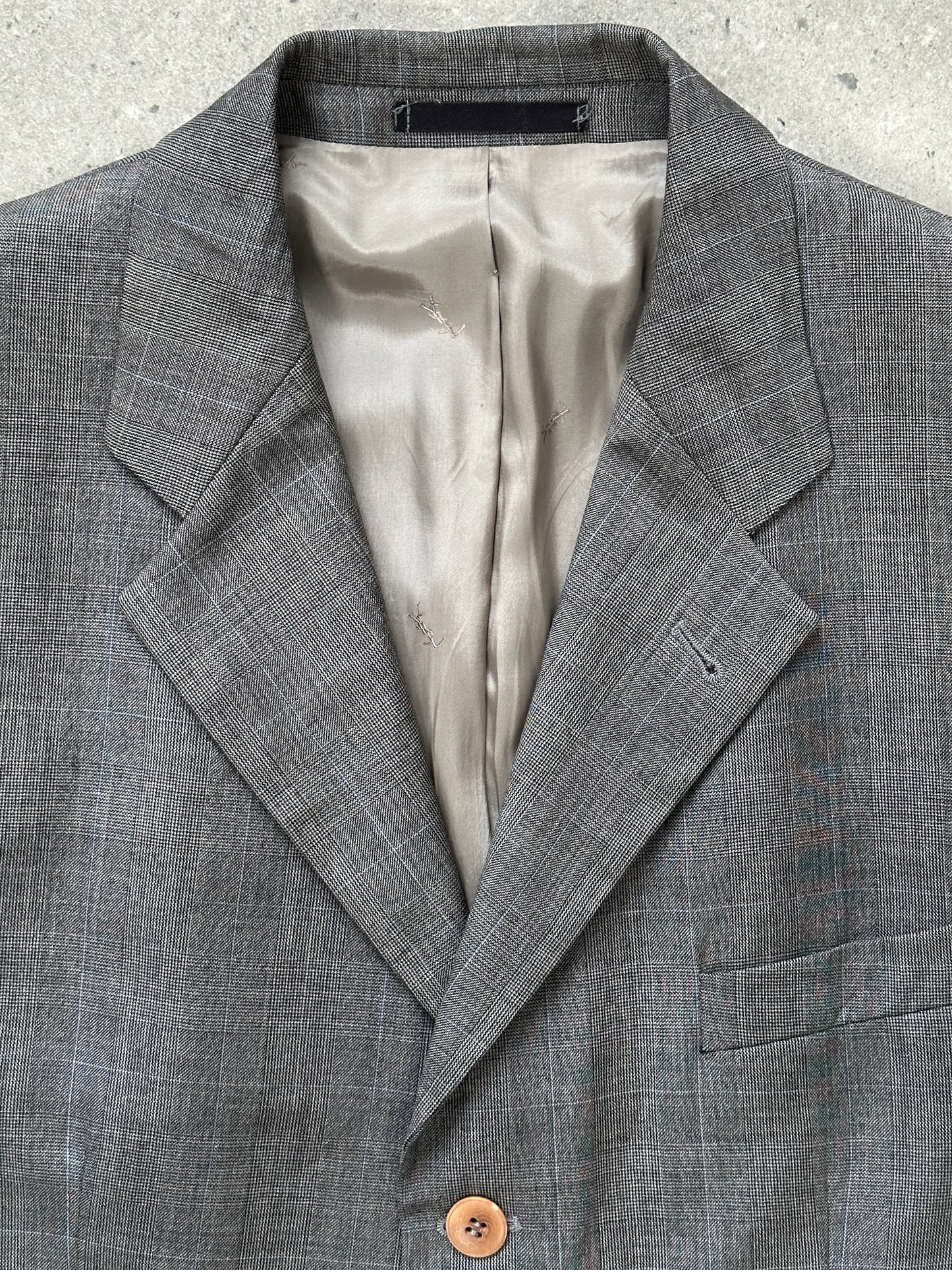 Yves Saint Laurent Pour Homme 1990s Pure Wool Single Breasted Blazer - 40R/L