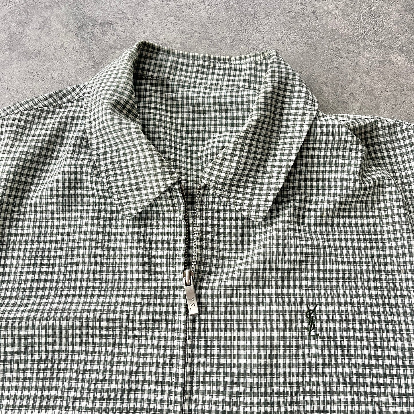 YSL 2000s lightweight check harrington jacket (L)