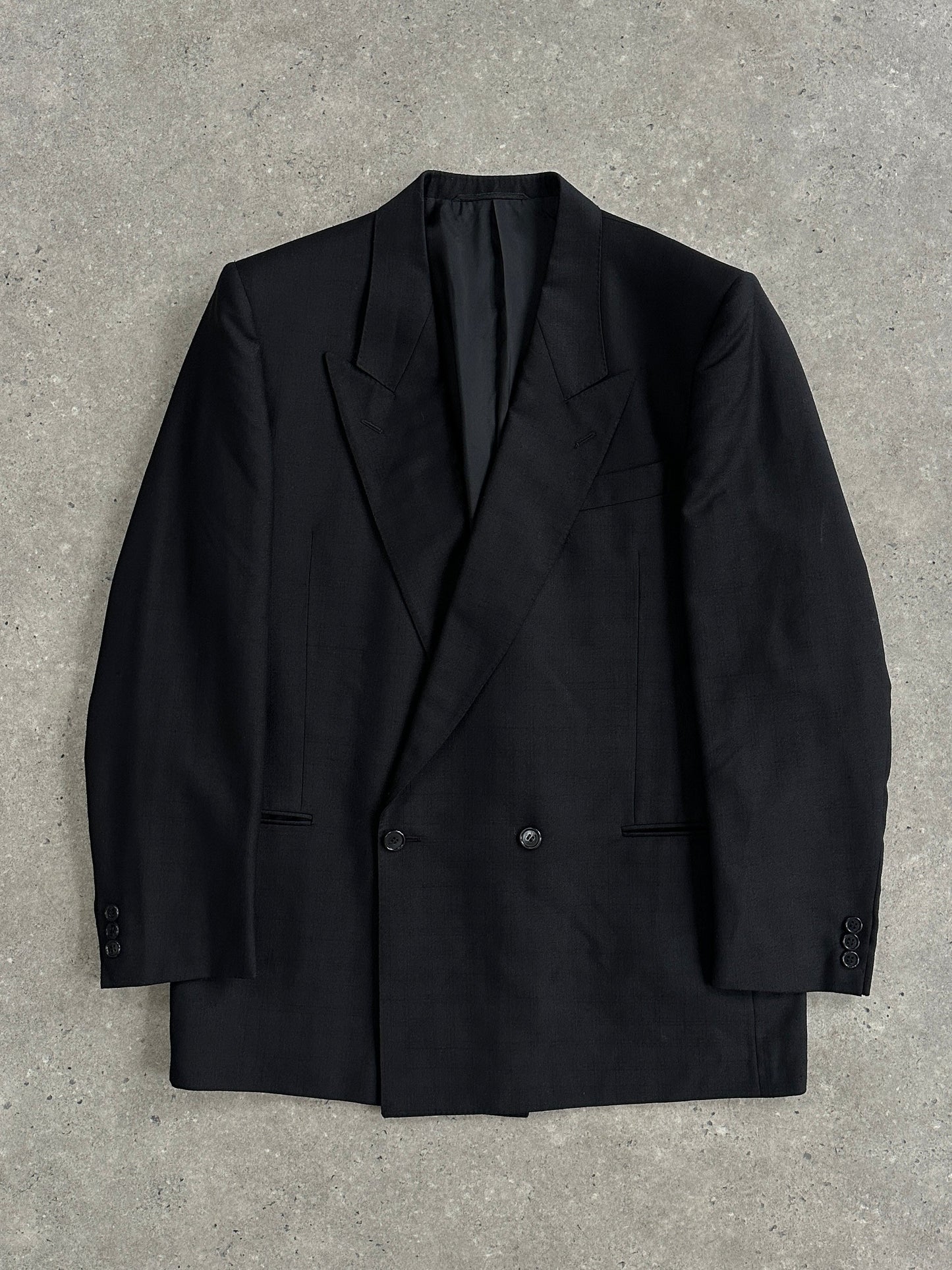 Vintage Wool Moahir Double Breasted Blazer - 40R