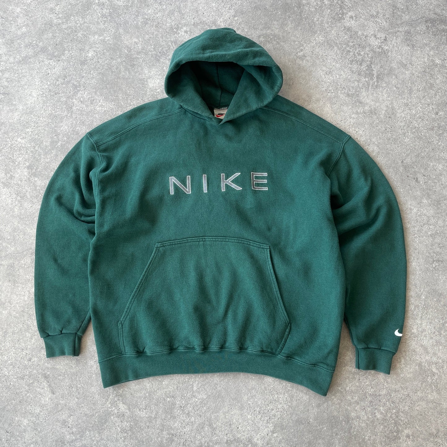 Nike RARE 1990s heavyweight embroidered hoodie (L)