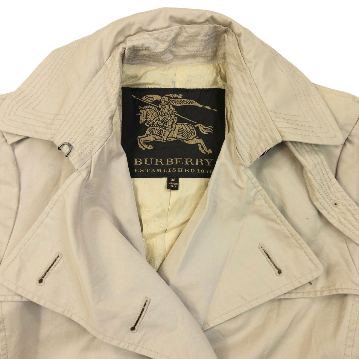 Vintage Burberry Trench Jacket Womens Size M | Medium, Cream