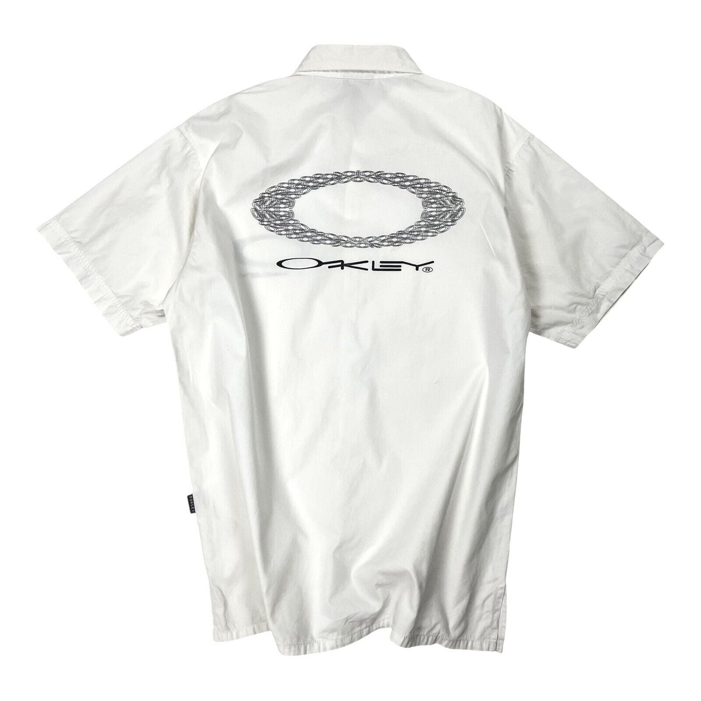 Vintage Oakley Software Button Shirt Short Sleeve, Size Medium | Oakley, White