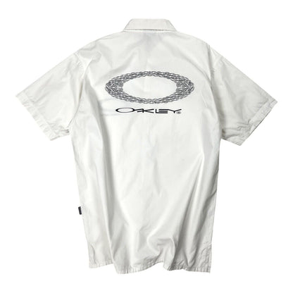 Vintage Oakley Software Button Shirt Short Sleeve, Size Medium | Oakley, White