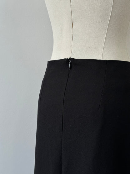 Vintage 2000s Crepe Fishtail Maxi Skirt - W26