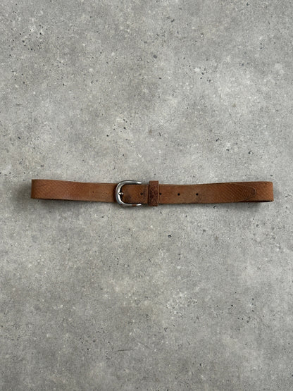 Vintage 1990s Slim Leather Belt - W32-39