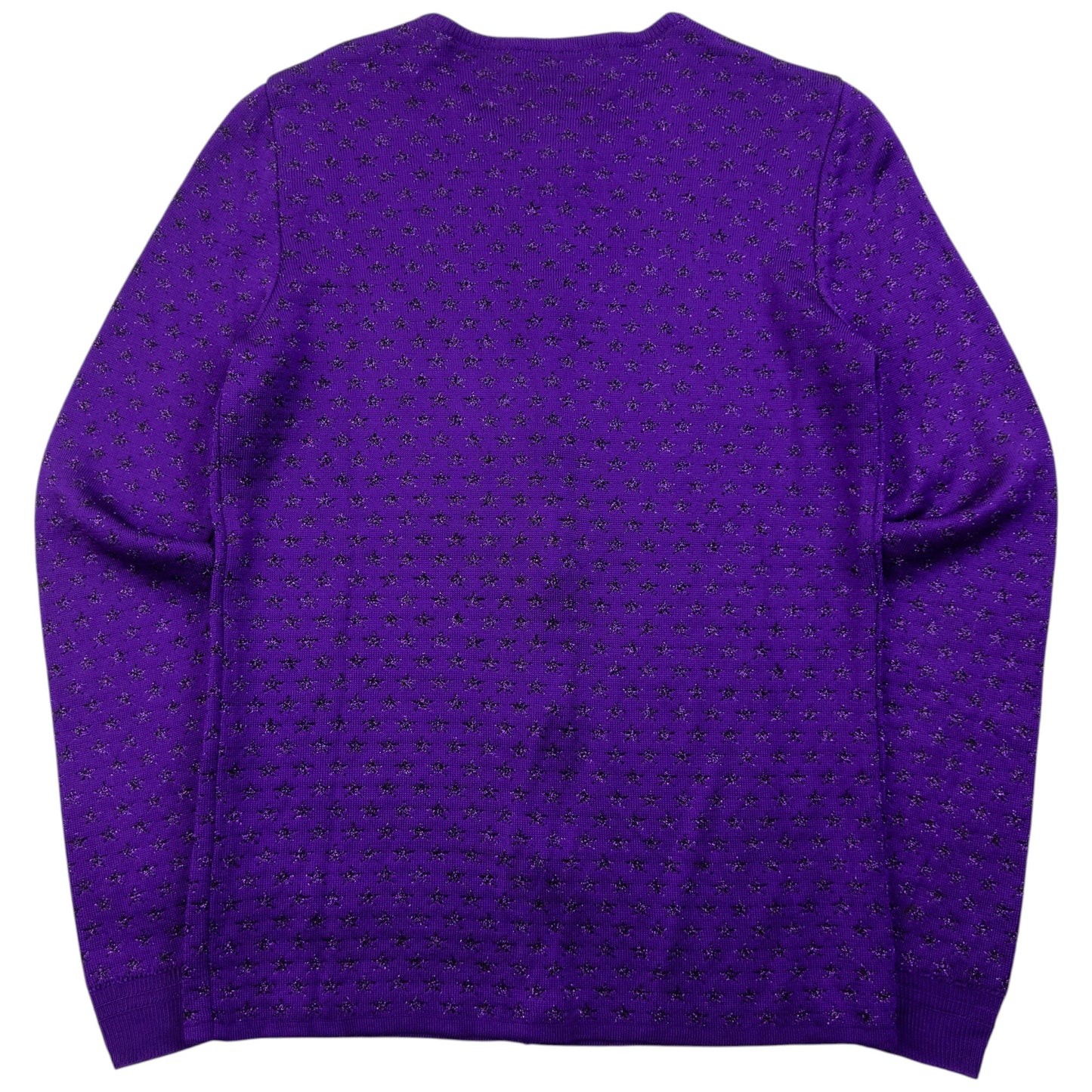 Vintage 90s Gianni Versace Star Pattern Wool Cardigan Womens Size S | Small, Purple