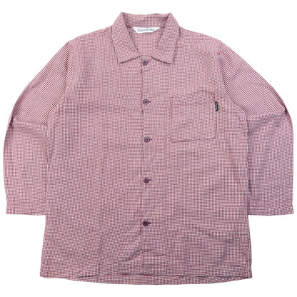 Vintage 90s Yohji Yamamoto Houndstooth Shirt & Bottoms Pyjama Set Size M | Medium, Red