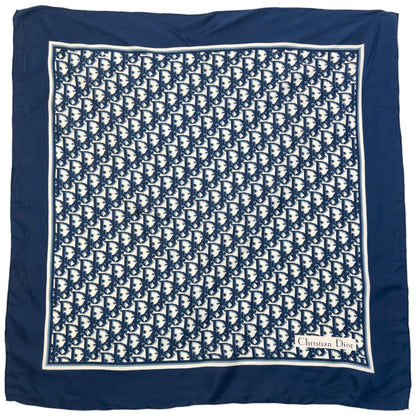 Vintage 2000s Dior Monogram Pixel Silk Scarf | O/S, Cream