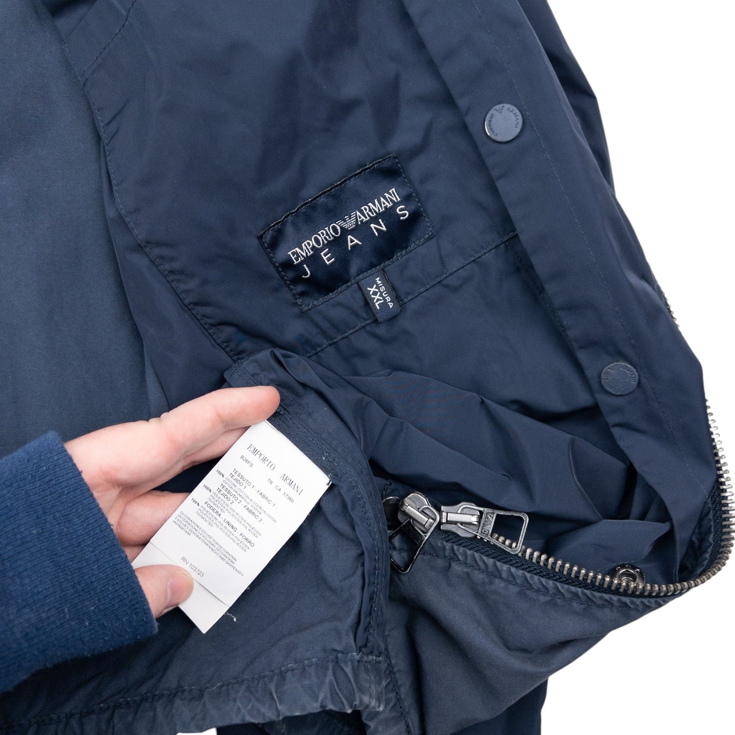 2010s Emporio Armani Layered Zip Up Jacket Size L