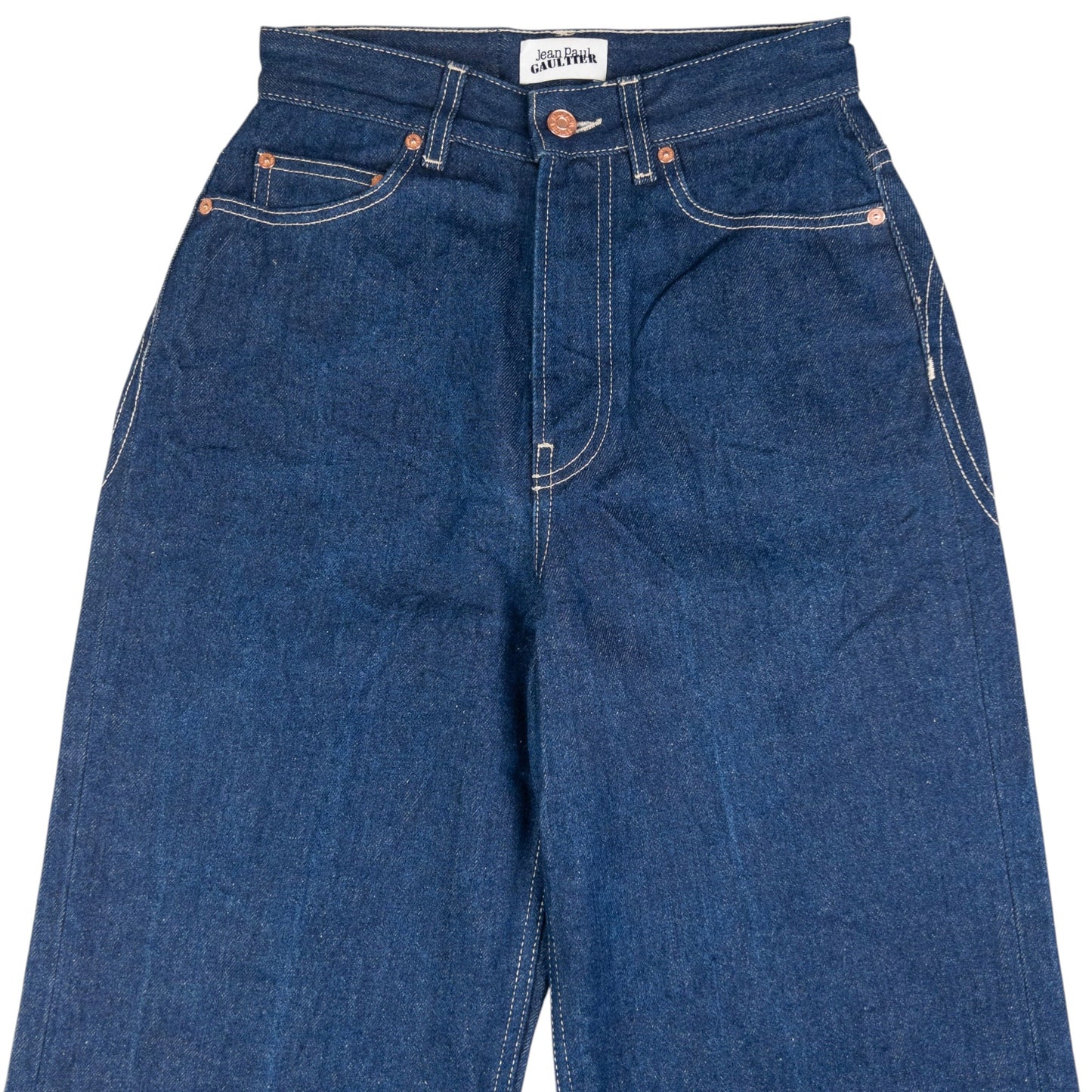 Vintage Jean Paul Gaultier Haute Jeanerie Embroidered Denim Jeans Size W25
